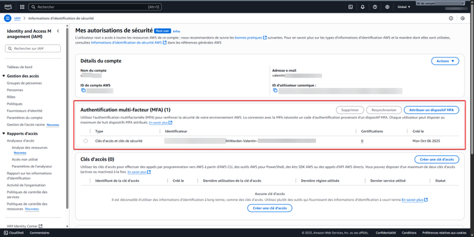 Crée des groupes et utilisateurs sur AWS IAM