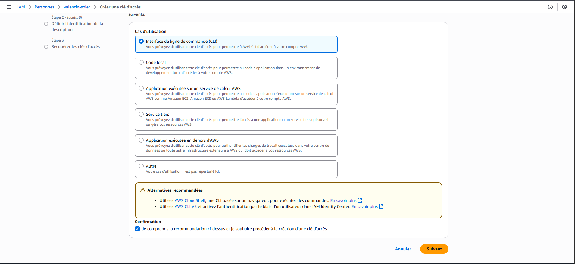 Installation et configuration de AWS CLI
