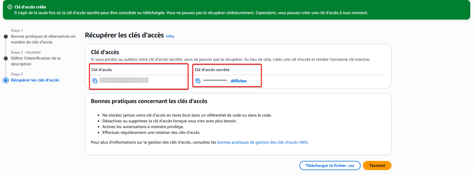 Installation et configuration de AWS CLI