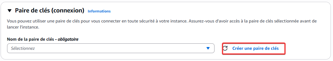 Création d'une instance EC2