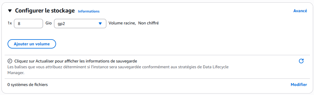 Création d'une instance EC2