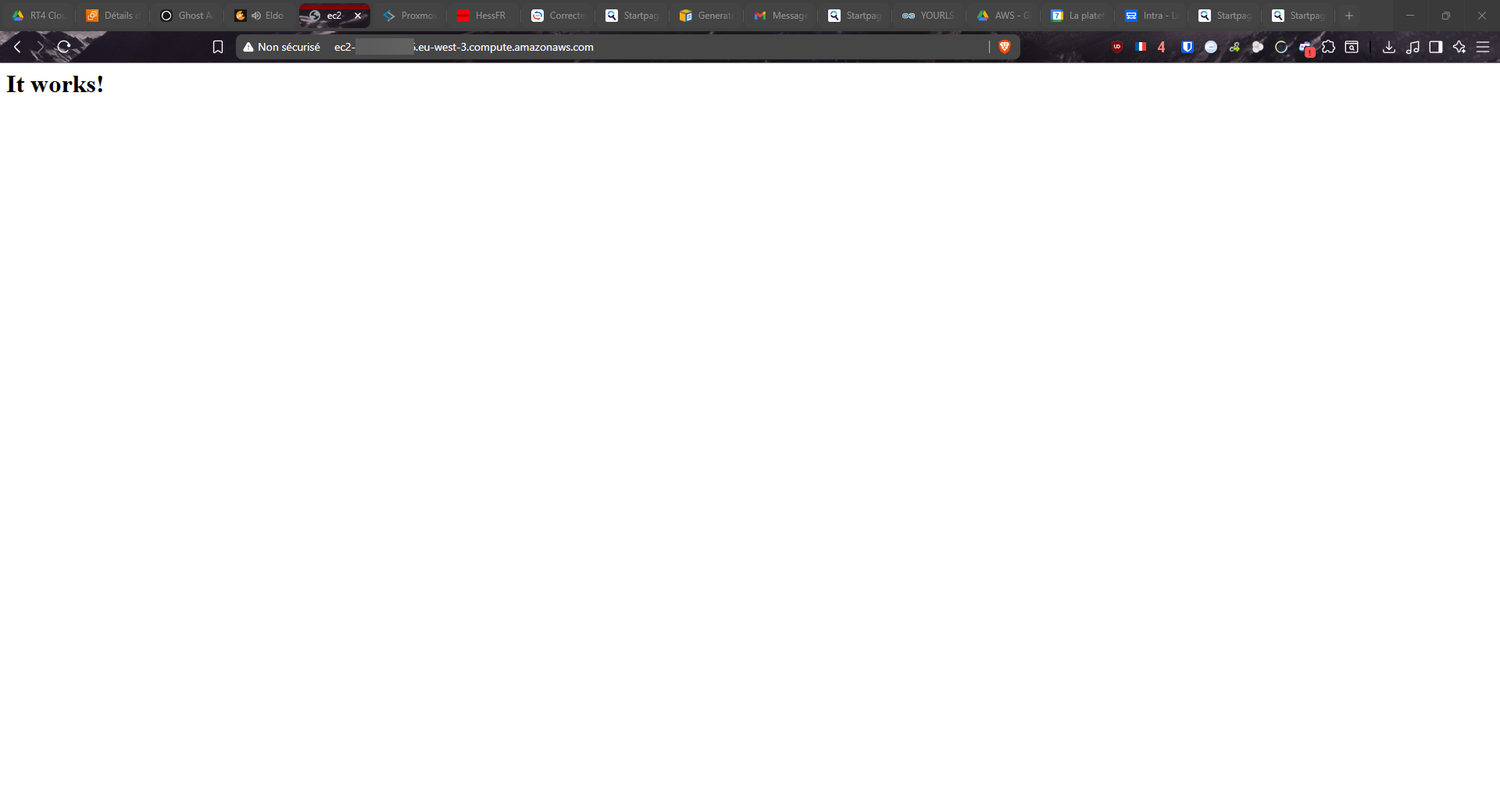 Création d'une instance EC2
