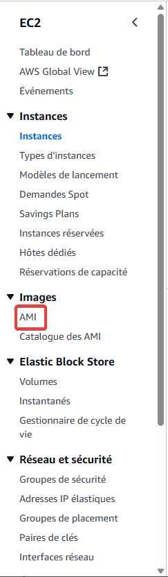 Créer une snapshot d'une instance EC2